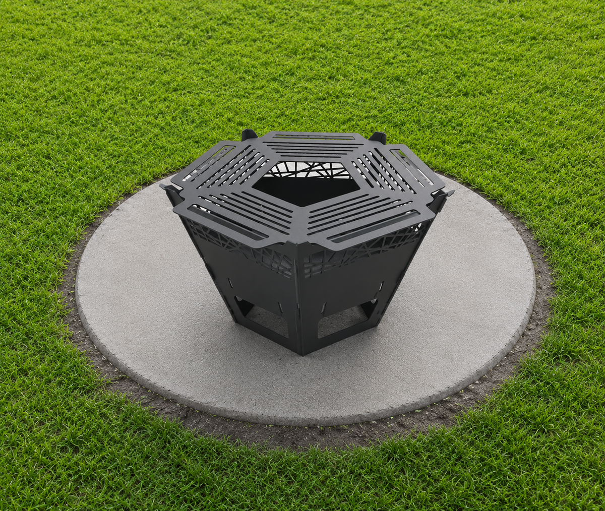 Pentagon Fire Pit & Grill